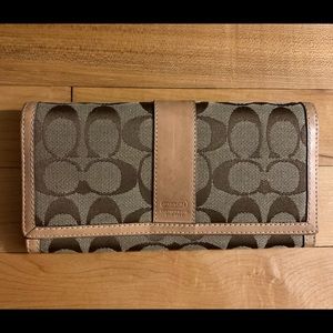 Vintage Coach Signature Trifold Wallet